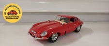 1961 Jaguar E-Type Burago 1/18 - Red Miniature - Rare Vintage Collector