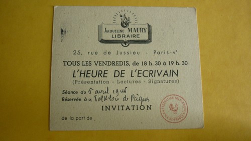 Carton invitation librairie - carton,