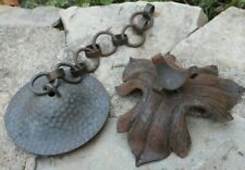 2 antique ceiling light and chain for chandelier art deco muller degué etc