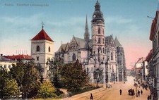 B108 Slovakia Kassa Kosice Erzsebet szekesegyhaz Cathedral 1913 postcard