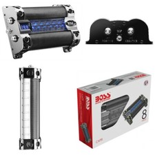 1 BOSS AUDIO SYSTEMS CAP8 Condensateur Chrome 8 Farad Avec Voltmètre Numérique