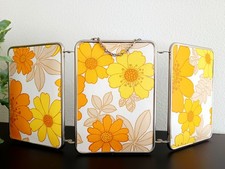 Miroir de barbier triptyque vintage