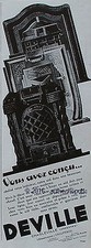 ADVERTISEMENT DEVILLE HEATING RADIATOR CHARLEVILLE ARDENNES FROM 1929 FRENCH AD