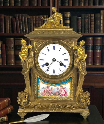 Pendule xixe en bronze - du,