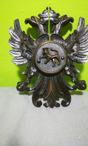 Blason déco bois sculpté - , "