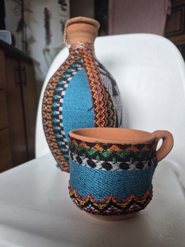 Carafe verre avec - avec, habillage
