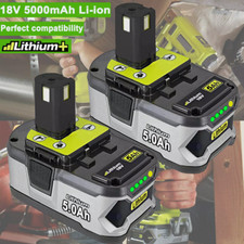 2x 5.0Ah Batterie de rechange Pour Ryobi One+ Plus P108 Lithium 18V RB18L50 P104