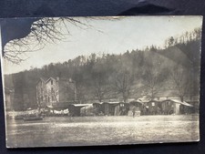 Old postcard photo barracks caravans German soldiers Saint-Mihiel Meuse 14-18