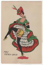 Charming Lady Cabaret French cancan dance Show for adults Old Spain Postcard