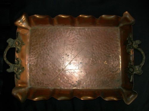 Plateau ancien cuivre - ancien, –