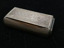 Pill Box Solid Silver Punch Minerva Monogram Antique Silver Box 19th 
