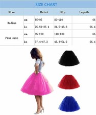 Midi Tulle Tutu Skirt Fluffy Princess 5 Layers A Line Prom Part Underskirt new