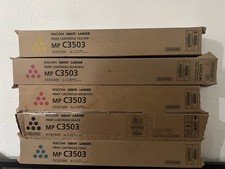 5 Ricoh Savin Lanier MP C3503 Toner Cartridges NEW OEM Sealed 2M 1Y 1BK 1C