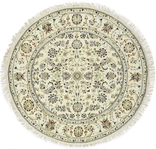 Cream floral design 4x4 - cream,