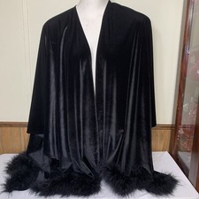 Vintage Velvet Drape Boudoir Wrap Boa Feather Marabou USA JR Nights Caliendo