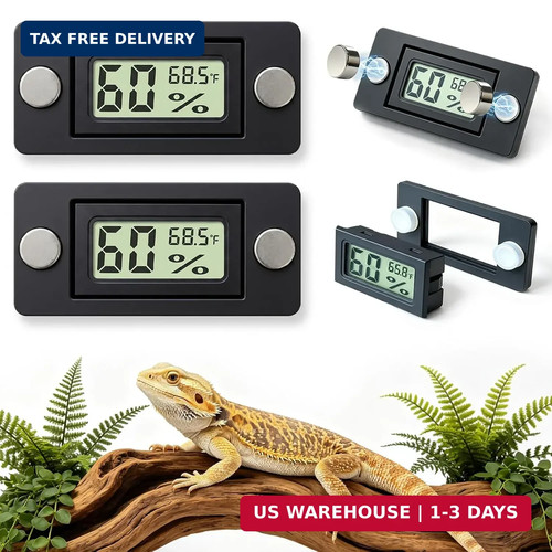 Magnetic reptile thermometer - magnetic,
