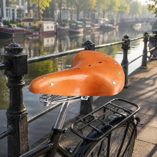 Selle vélo cuir - cuir, avec