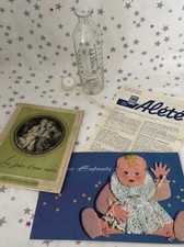 ANTIQUE Mont Blanc Glass VINTAGE RETRO BOTTLE Baby Milk And Documents