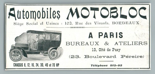 1910 automobiles motobloc - automobiles,