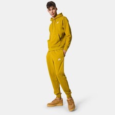 Ensemble NIKE Homme Complet Intégral Sweat À Capuche Hiver Sportif Jaune Fleece