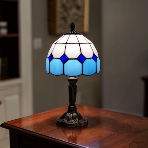 Lampe verre bleue - lampe, en