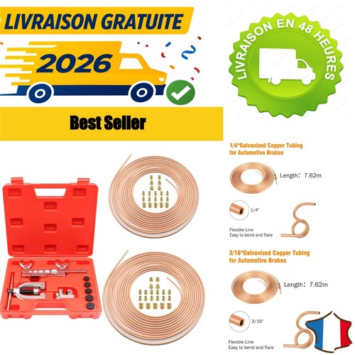Kit tuyau frein voiture acier - tuyau,