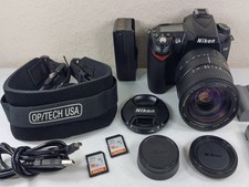 EX+ Nikon D90 12.3MP Digital SLR Camera Black Complete Setup w/accessories