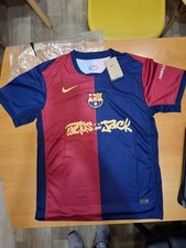 MAILLOT OFFICIEL NIKE FC BARCELONE x TRAVIS SCOTT TAILLE L LEWANDOWSKI 9 , NEUF
