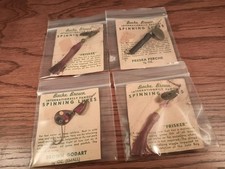 NICE CLEAN BACHE BROWN SPIN FISHING LURES --- UNFISHED