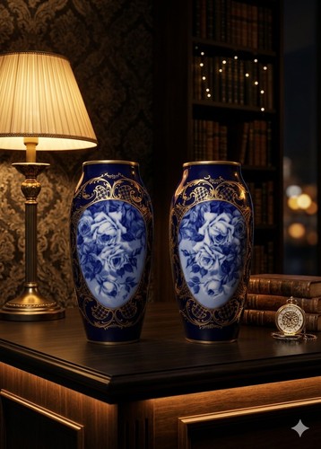 Paire vases pallas - pallas, limoges