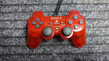 Manette PS2 crimson red clear SCPH-10010 rouge cramoisi Playstation 2 RARE