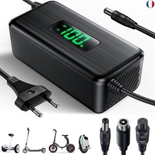 Dufuso 42V 2A Chargeur Trotinette Electrique avec Écran LED de Charge(%), 