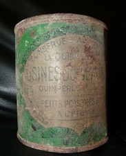 rare OLD CANNED small pea factory Quimperlé circa 1920
