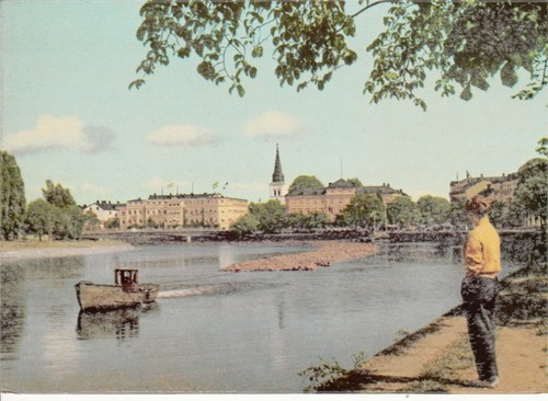 Old post card suede sweden - old,