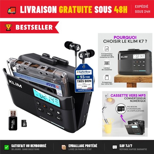Klim lecteur cassette k7 - k7,
