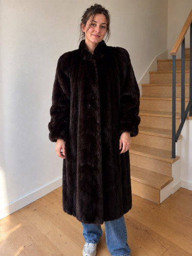 Manteau long fourrure