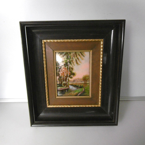 Tableau emaux limoges signe - tableau,