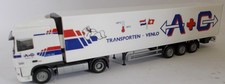 HERPA, DAF XF 10 SC 4x2 avec semi-remorque frigo 3 Essieux - A+G transport, é...