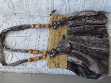 sac à main satin, paille