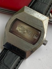 Vintage Men Wrist Watch DIGITAL Cupillard Rieme Paris JUMP HOURS FE 140-1 A