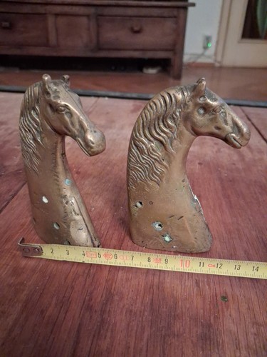 Têtes chevaux bronze doré - de,
