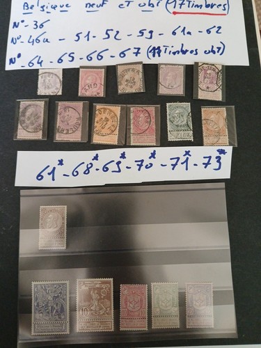 Lot timbres belgique - lot, de