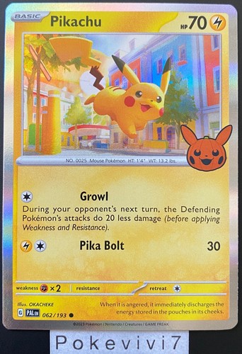 Carte pokemon pikachu 062 193 - pokemon,