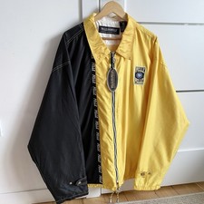 90s Pelle Pelle Vintage Marc Buchanan Windbreaker Yellow/Black Jacket Size XL