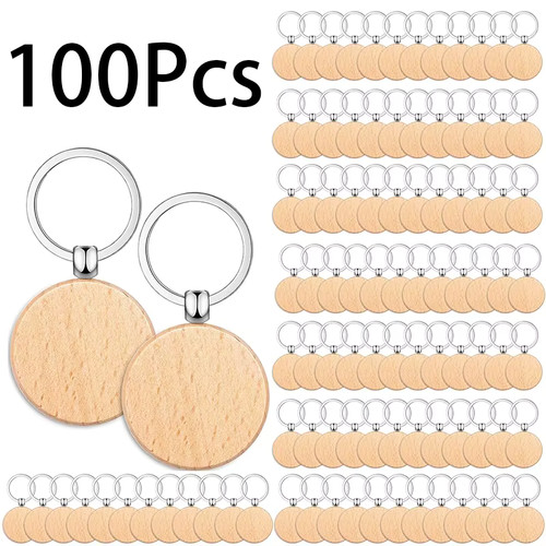 100 porte clés - 100, bois