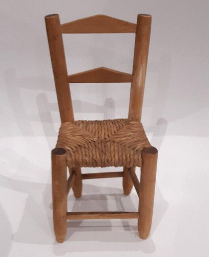Ancienne petite chaise paille - chaise,