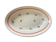 ANCIEN PLAT A LÉGUME VIANDE FLORÉAL OVALE SAINT ST AMAND MOULIN DES LOUPS