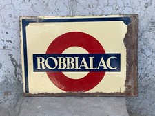 Vintage Robbialac Enamel Porcelain Tin Metal Sign Board Collectible Plaque Board