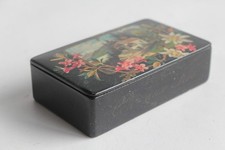 19th Century Fairy City Landscape Wallpaper Mache Stamp Box (62371)