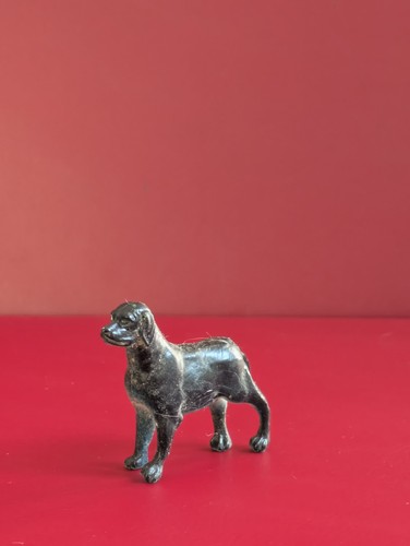 Figurine chien noir pvc - noir,